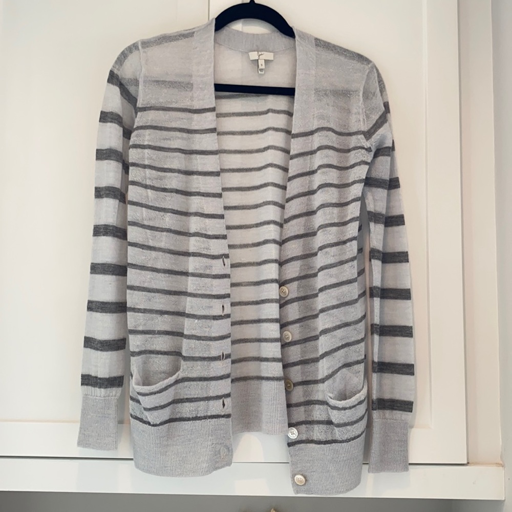Joie Adelia lightweight stripe alpaca cardigan
